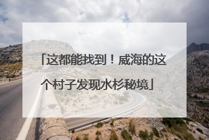 这都能找到！威海的这个村子发现水杉秘境