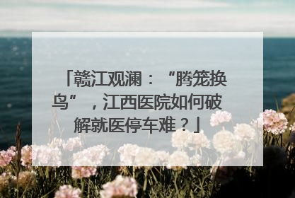 赣江观澜：“腾笼换鸟”，江西医院如何破解就医停车难？