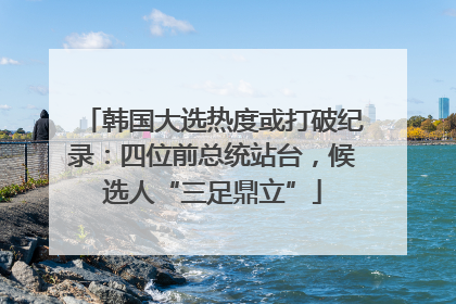 韩国大选热度或打破纪录：四位前总统站台，候选人“三足鼎立”