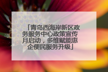 青岛西海岸新区政务服务中心政策宣传月启动，多维赋能惠企便民服务升级