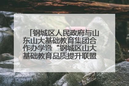 钢城区人民政府与山东山大基础教育集团合作办学暨“钢城区山大基础教育品质提升联盟”签约揭牌活动举行