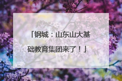 钢城：山东山大基础教育集团来了！