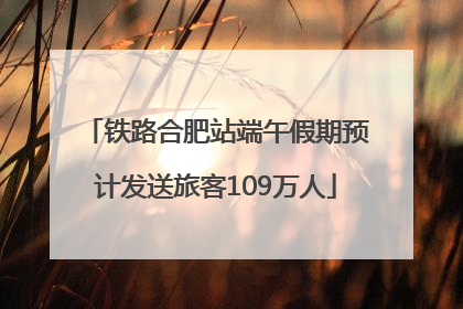 铁路合肥站端午假期预计发送旅客109万人