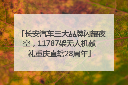 长安汽车三大品牌闪耀夜空，11787架无人机献礼重庆直辖28周年
