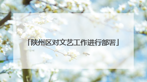 陕州区对文艺工作进行部署