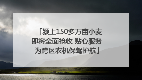 颍上150多万亩小麦即将全面抢收 贴心服务为跨区农机保驾护航