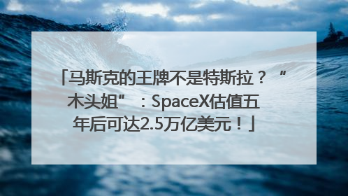 马斯克的王牌不是特斯拉？“木头姐”：SpaceX估值五年后可达2.5万亿美元！