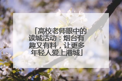 高校老师眼中的读城活动：烟台有趣又有料，让更多年轻人爱上港城