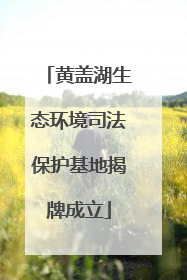 黄盖湖生态环境司法保护基地揭牌成立