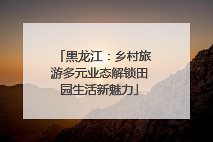 黑龙江：乡村旅游多元业态解锁田园生活新魅力