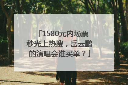 1580元内场票秒光上热搜，岳云鹏的演唱会谁买单？