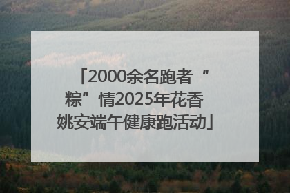 2000余名跑者“粽”情2025年花香姚安端午健康跑活动