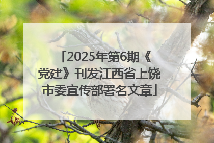 2025年第6期《党建》刊发江西省上饶市委宣传部署名文章