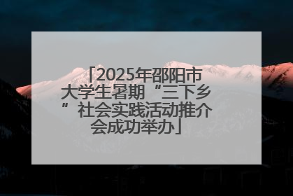 2025年邵阳市大学生暑期“三下乡”社会实践活动推介会成功举办
