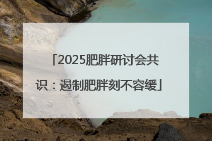 2025肥胖研讨会共识：遏制肥胖刻不容缓