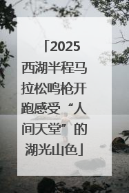 2025西湖半程马拉松鸣枪开跑感受“人间天堂”的湖光山色