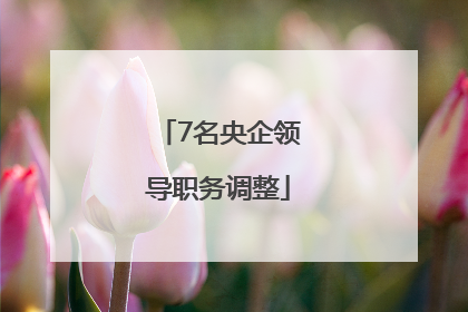 7名央企领导职务调整