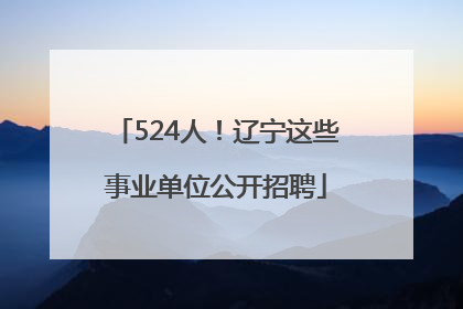 524人！辽宁这些事业单位公开招聘