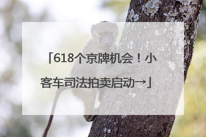 618个京牌机会！小客车司法拍卖启动→