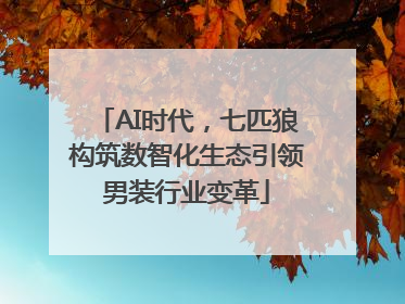 AI时代，七匹狼构筑数智化生态引领男装行业变革