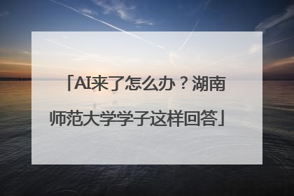 AI来了怎么办？湖南师范大学学子这样回答