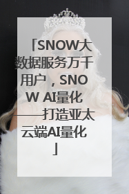 SNOW大数据服务万千用户，SNOW AI量化——打造亚太云端AI量化